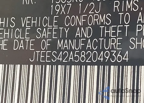 2008 Toyota Highlander Limited z USA, uszkodzony, nr VIN JTEES42A582049364